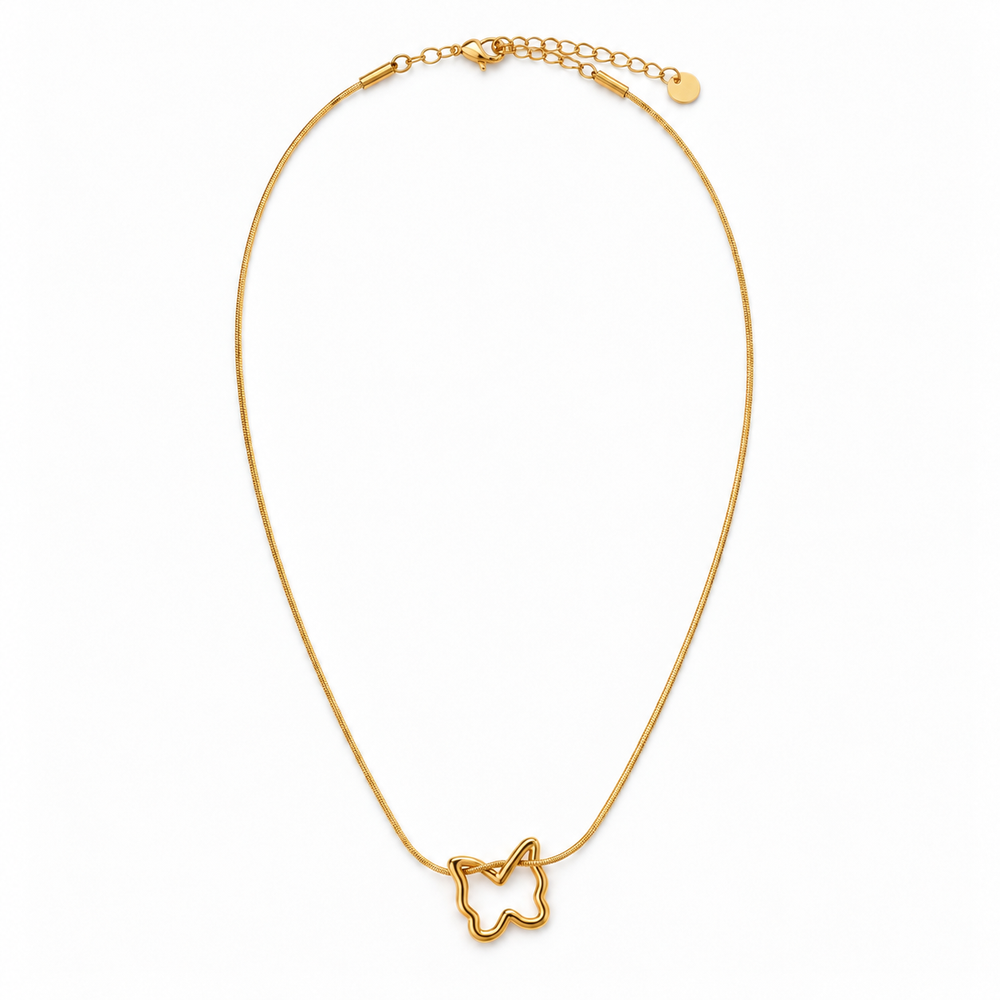 Amara 18K Gold-Plated Butterfly Pendant Necklace