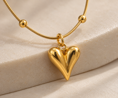 Amore Beaded Heart Necklace