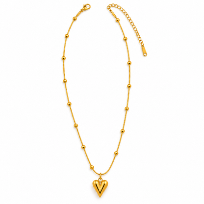 Amore Beaded Heart Necklace
