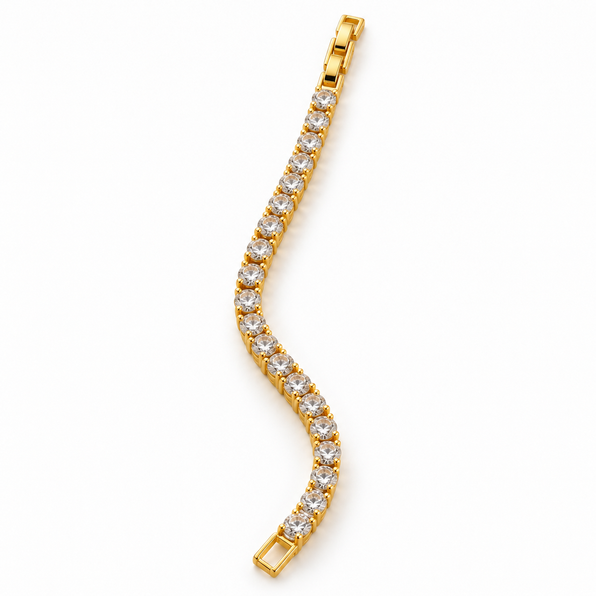 Aurelia 18K Gold-Plated Crystal Tennis Bracelet
