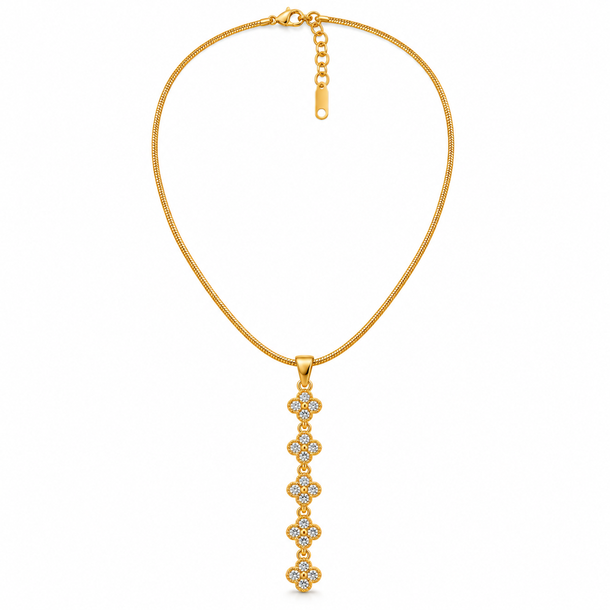 Aurelia 18K Gold-Plated Floral Drop Necklace