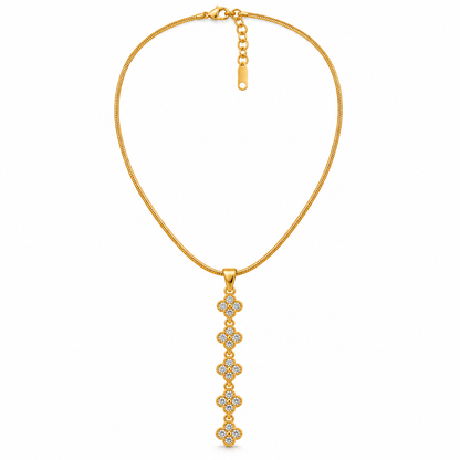 Aurelia 18K Gold-Plated Floral Drop Necklace