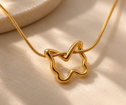 Amara 18K Gold-Plated Butterfly Pendant Necklace